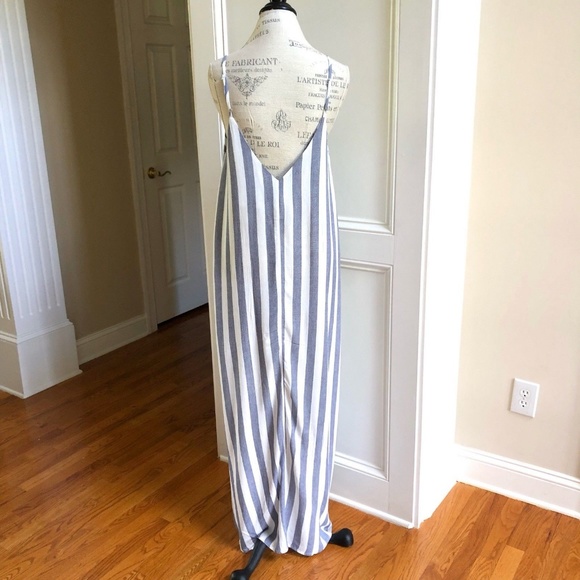 Harem Maxi Dress in Stripe With Pockets S M L - Picture 8 of 8